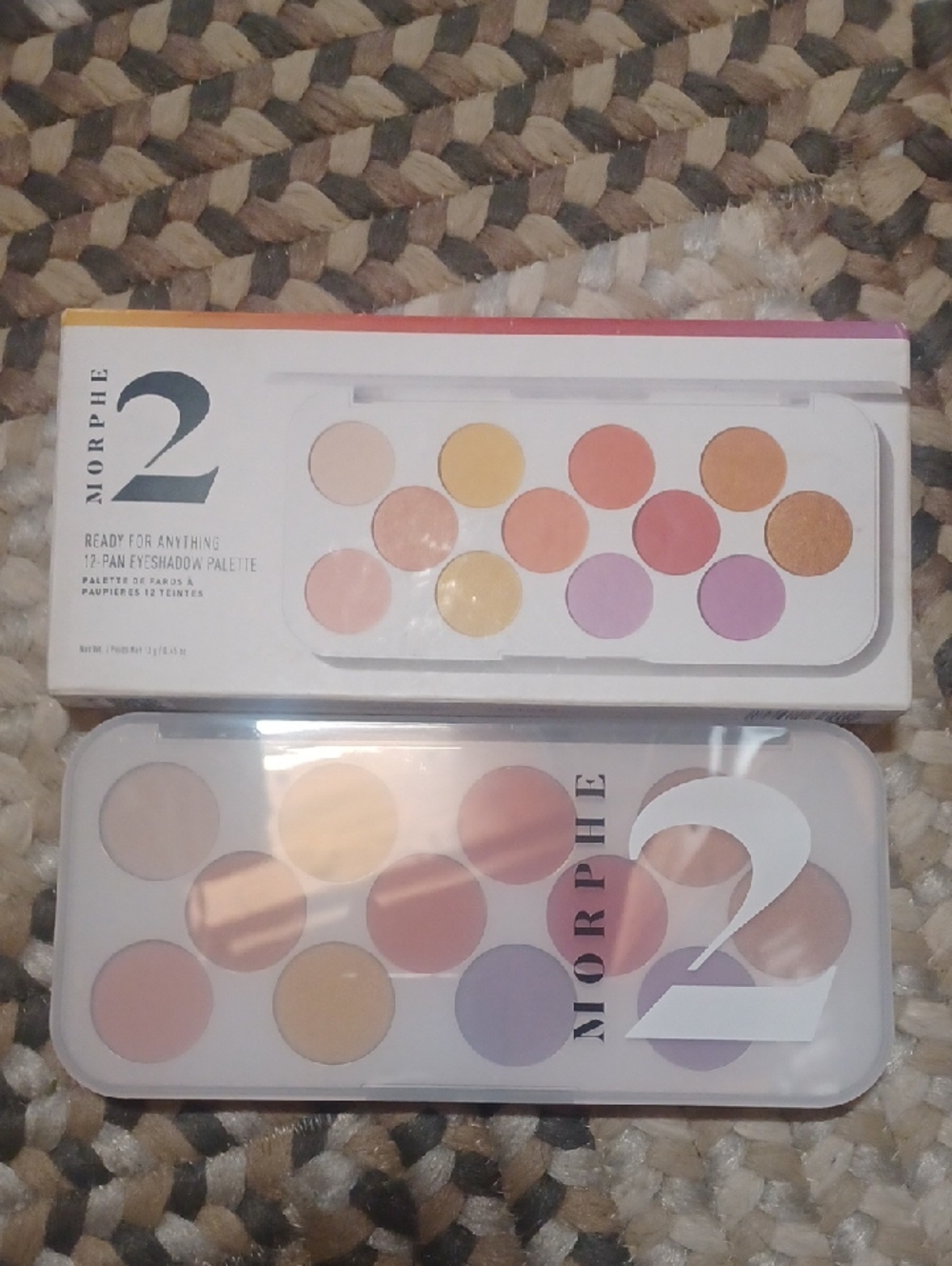 Morphe 2 12-Pan Eyeshadow Palette - Pink, Peach, Gold & Purple Tones